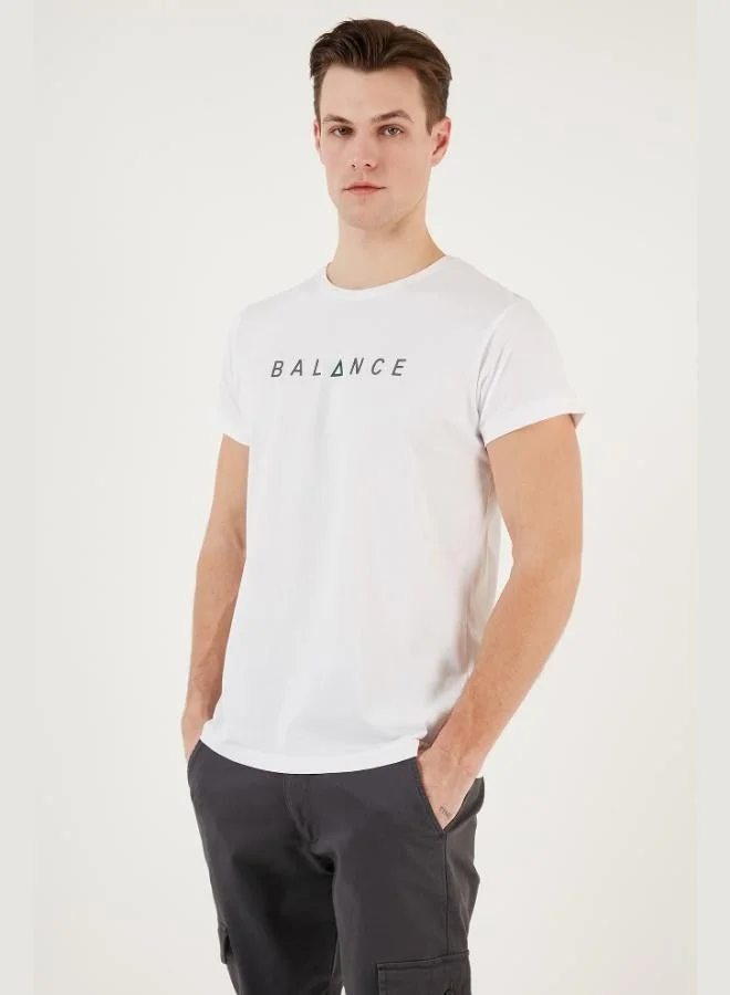 بوراتي تيشيرت رجالي قطن بياقة دائرية بقصة ضيقة من بوراتي